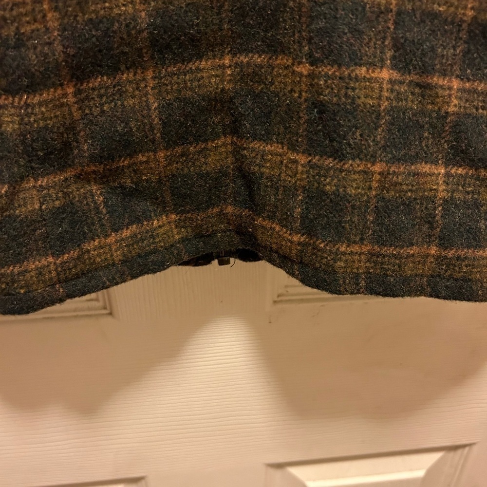 Harris Wallace Petites Gray & Brown Plaid Wool Blend Jacket Blazer Sz 2P - Picture 9 of 12